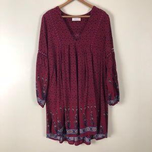 Altar'd State Paisley Red Dress